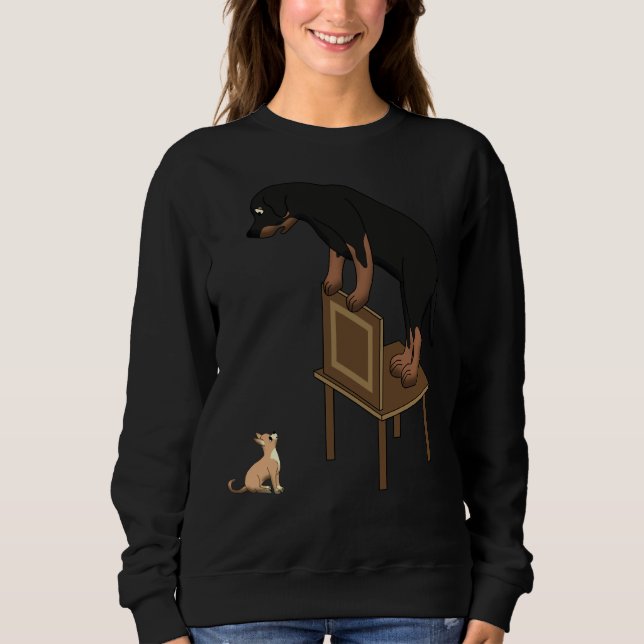 Chihuahua Vs Rottweiler Sweatshirt (Vorderseite)