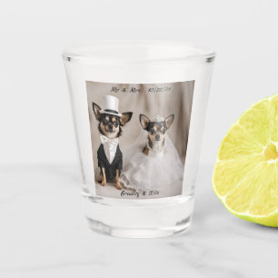 Chihuahua Wedding Schnapsglas