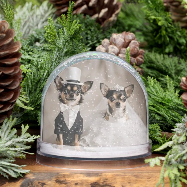 Chihuahua Wedding Snow Globe Geschenk Schneekugeln (Winter)