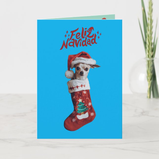 Chihuahua Weihnachten Ankündigung (Vorderseite)