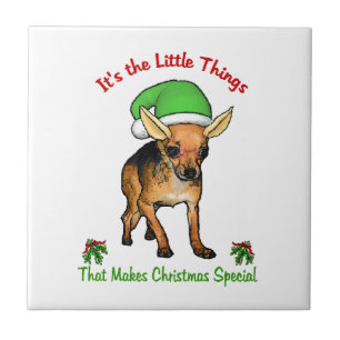 Chihuahua Weihnachten Fliese