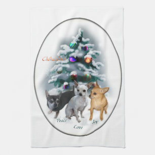 Chihuahua Weihnachten Geschirrtuch