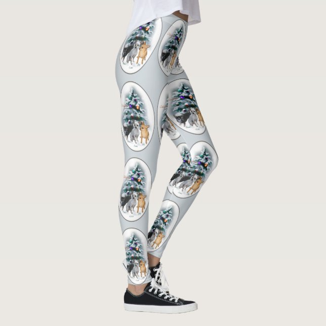 Chihuahua Weihnachten Leggings (Rechts)