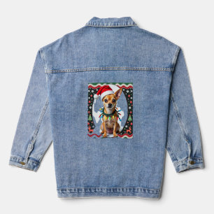 Chihuahua Weihnachten Santa hässlicher Pullover Hu Jeansjacke