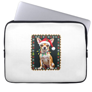 Chihuahua Weihnachten Santa hässlicher Pullover Hu Laptopschutzhülle