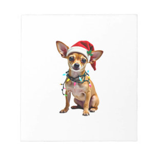Chihuahua Weihnachten Santa hässlicher Pullover Hu Notizblock