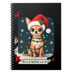 Chihuahua Weihnachten Santa hässlicher Sweater Hun Notizblock