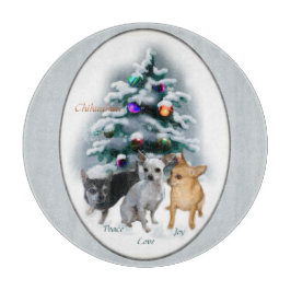 Chihuahua Weihnachten Schneidebrett