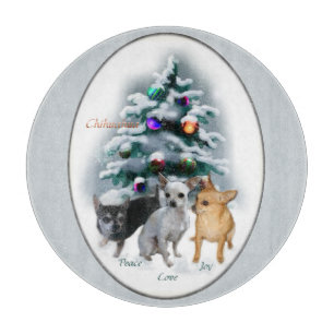 Chihuahua Weihnachten Schneidebrett