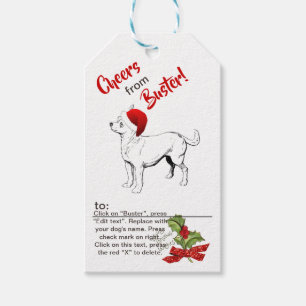 Chihuahua Weihnachten Stechpalme Schneeglanz Perso Geschenkanhänger