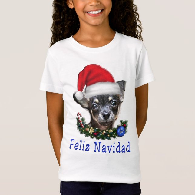 Chihuahua Weihnachten T-Shirt (Vorderseite)