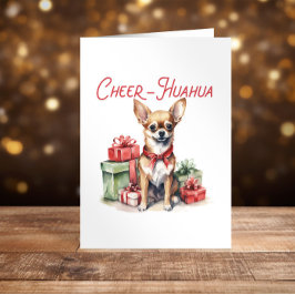 Chihuahua Weihnachts-glückliche Feiertage lustig Feiertagskarte