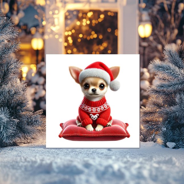 Chihuahua Weihnachts-Sweater Feiertagskarte (Von Creator hochgeladen)