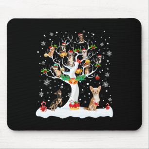 Chihuahua Weihnachts Weihnachtsbaum Hund Lover Men Mousepad