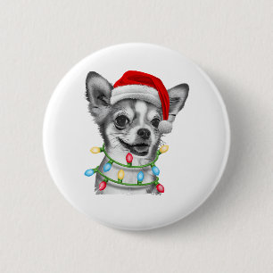 Chihuahua Weihnachtsbaum Lichter Weihnachten Weihn Button