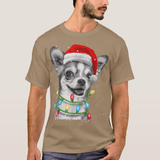 Chihuahua Weihnachtsbaum Lichter Weihnachten Weihn T-Shirt
