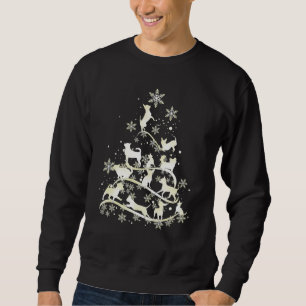 Chihuahua Weihnachtsbaum Snowflakes Merry Xmas Dog Sweatshirt