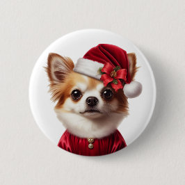 Chihuahua Weihnachtsfeiertage Fashion Button