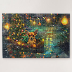 Chihuahua Weihnachtsfest Reise Puzzle