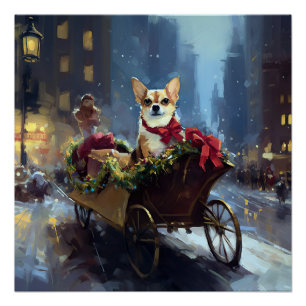 Chihuahua Weihnachtsfest Saison Poster