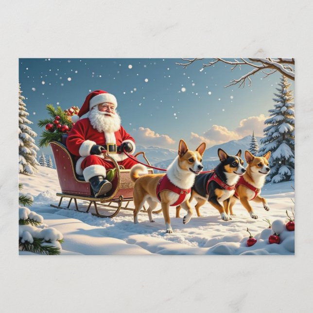 Chihuahua-Weihnachtskarte Feiertagskarte (Vorderseite)