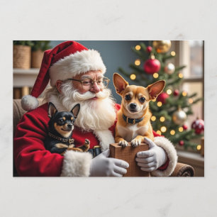 Chihuahua-Weihnachtskarte Feiertagskarte