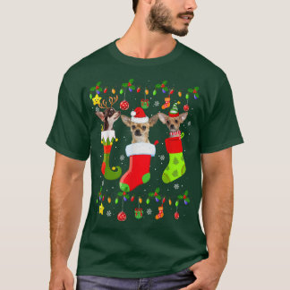 Chihuahua Weihnachtsleuchten Geschenk Funny Xmas D T-Shirt