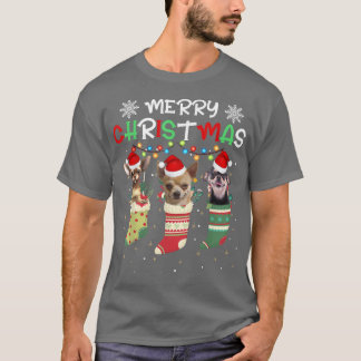 Chihuahua Weihnachtslicht Funny Xmas Dog T-Shirt