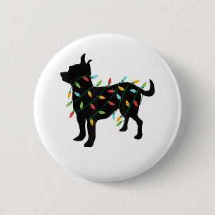 Chihuahua WeihnachtsLICHT Weihnachten Weihnachtsge Button