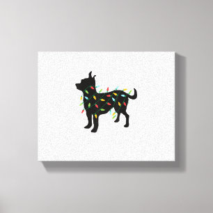 Chihuahua WeihnachtsLICHT Weihnachten Weihnachtsge Leinwanddruck