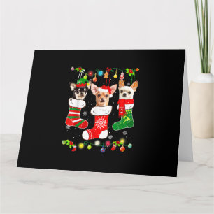 Chihuahua Weihnachtslichter Geschenk lustige Xmas Karte