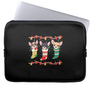 Chihuahua Weihnachtslichter Lustige Xmas Hunde Lie Laptopschutzhülle