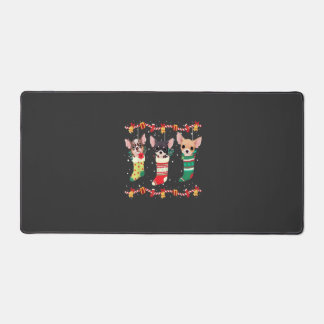 Chihuahua Weihnachtslichter Lustige Xmas Hunde Lie Schreibtischunterlage