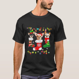 Chihuahua Weihnachtslichter Xmas Hund Klassisches  T-Shirt