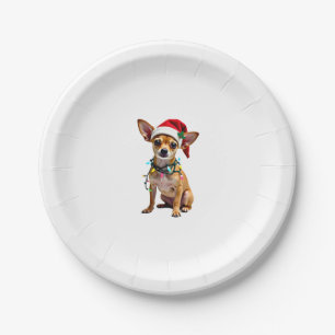 Chihuahua Weihnachtsmann Ugly Sweater Dog Lover X Pappteller