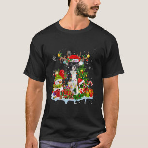 Chihuahua Weihnachtsmannmütze Rentier Weihnachtsb T-Shirt