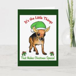 Chihuahua Weihnachtspenden Feiertagskarte