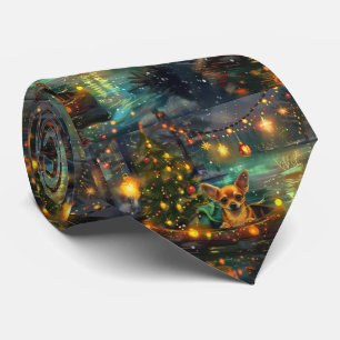 Chihuahua Weihnachtsreise Krawatte