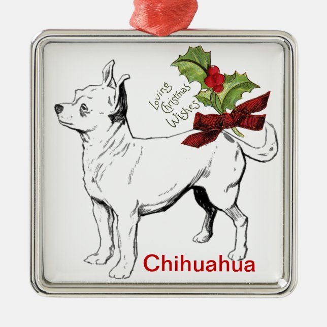 Chihuahua Weihnachtsschmuck (Vorne)