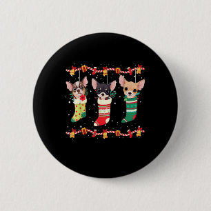 Chihuahua Weihnachtssocken Lights Funny Xmas Dog L Button