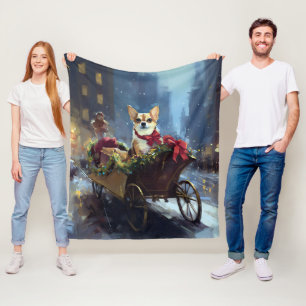 Chihuahua Weihnachtszeit Fleecedecke