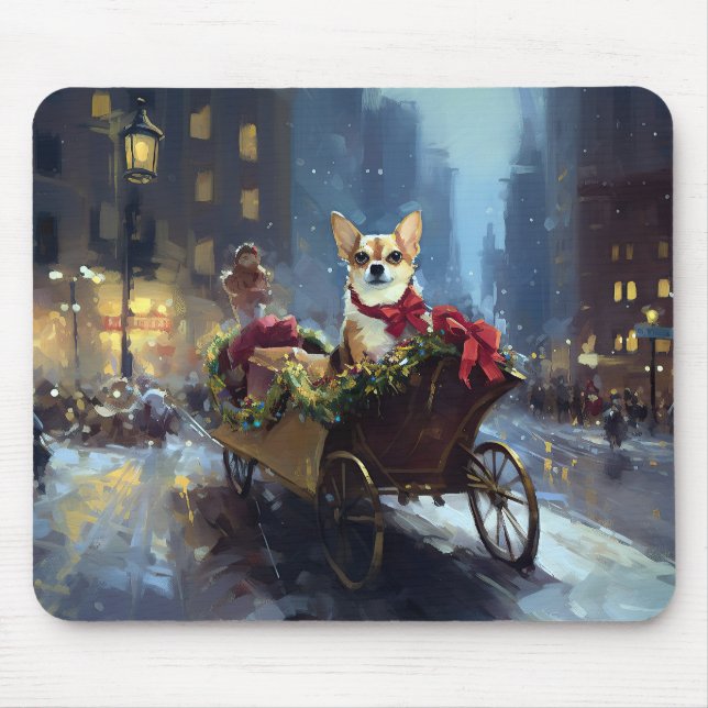 Chihuahua Weihnachtszeit Mousepad (Vorne)