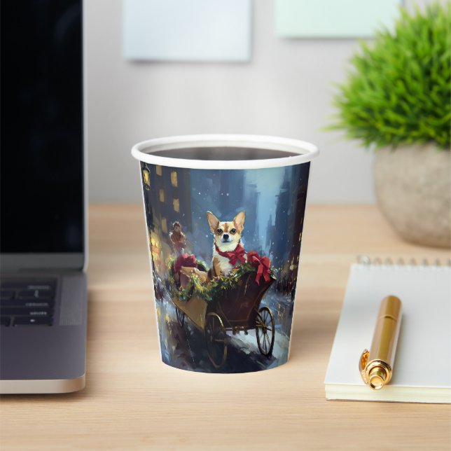 Chihuahua Weihnachtszeit Pappbecher (InSitu)