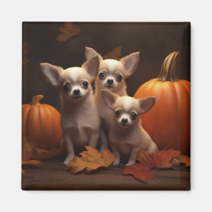 Chihuahua Welpe Autumn Delight Pumpkin Magnet