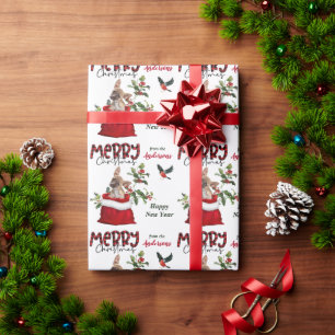 Chihuahua Welpe Hund in Weihnachts-Geschenktasche Geschenkpapier
