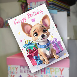 Chihuahua Welpengeschenke & Heartfelt wünscht Gebu Karte