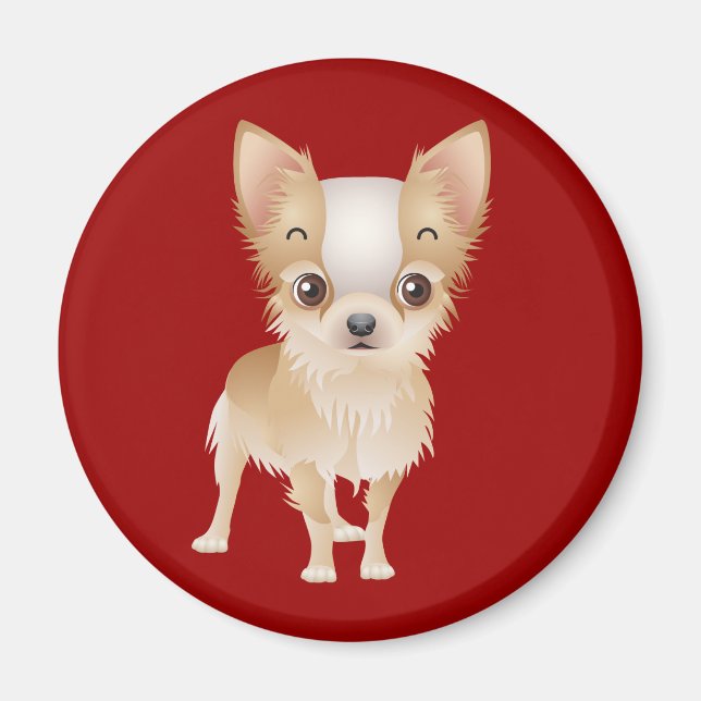 Chihuahua Welppy Dog Red Kühlschrankmagnet Magnet (Vorne)