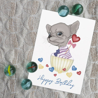 Chihuahua Welppy Happy Birthday Einladung