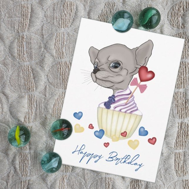 Chihuahua Welppy Happy Birthday Einladung (Von Creator hochgeladen)
