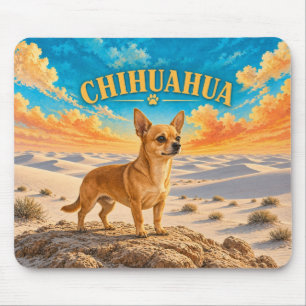 Chihuahua, White Sands Vintage-Aquarell Mousepad